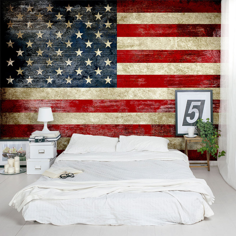 Wallums Wall Decor American Flag 8 X 144 3 Piece Mural Set Wallums Wall Decor American Flag 8 X