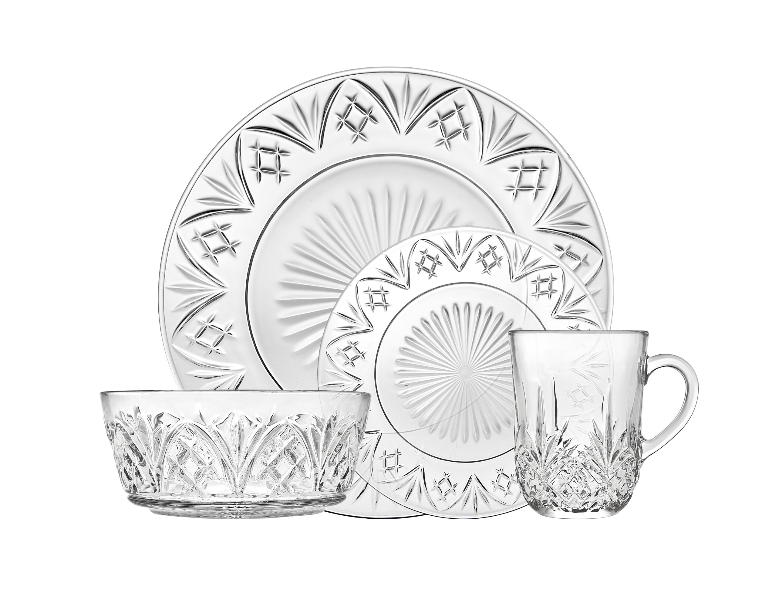 glass dinnerware set
