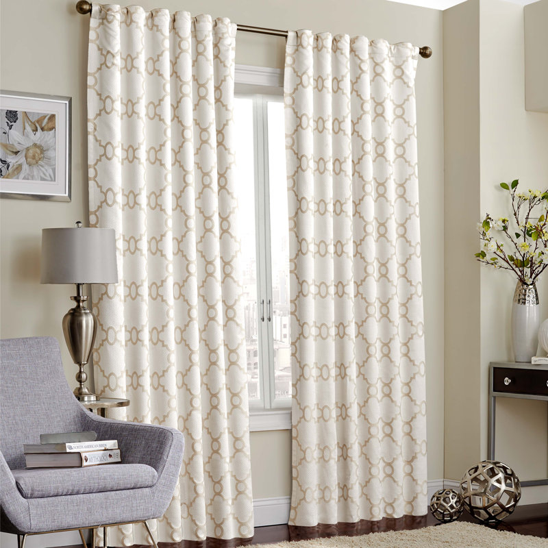 Ginther Geometric Max Blackout Thermal Rod Pocket Curtains Drapes