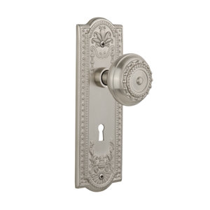 Meadows Privacy Door Knob with Meadows Plate