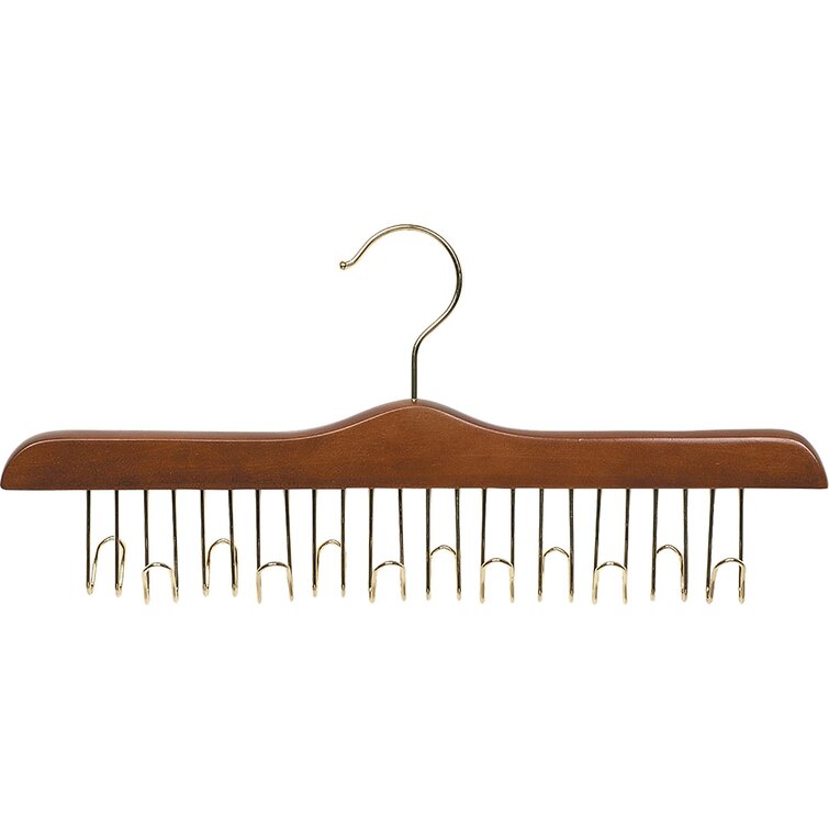 Walnut Finish with Brass Hardware The Great American Hanger Company Wooden Top Hanger Box of 50 