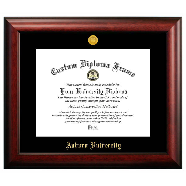 NCAA Auburn University Gold Embossed Diploma Picture Frame by Campus Images