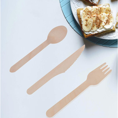 Disposable Cutlery Wooden Forks for 300 Guests Kingway INC