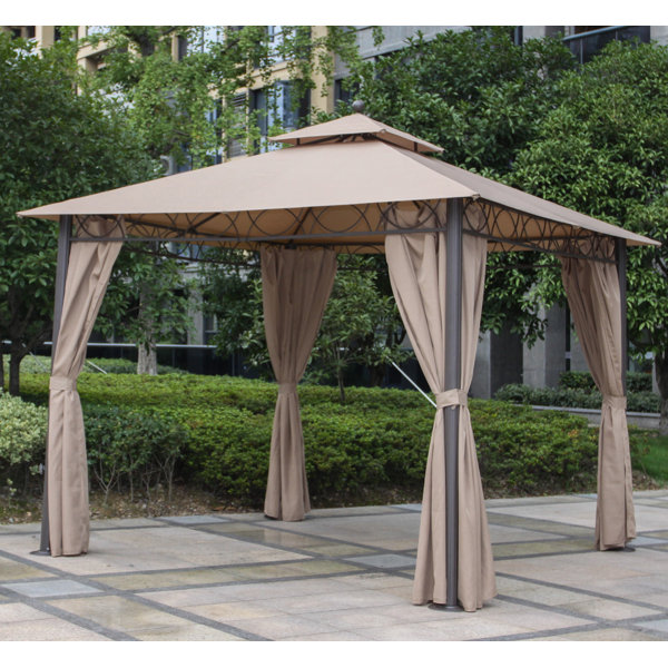Mercury Row Bordner 10 Ft. W x 10 Ft. D Metal Patio Gazebo & Reviews