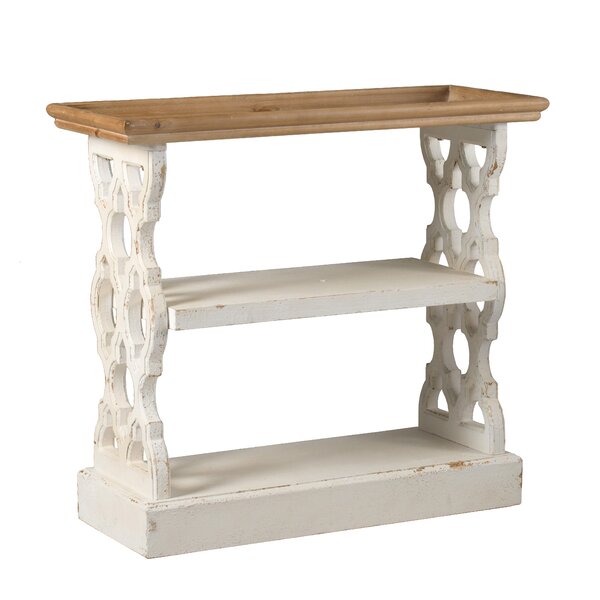 Birchfield Wood Shelf - Distressed White, Natural By Ophelia & Co.