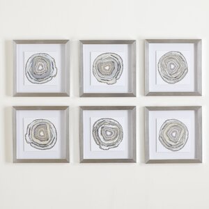 Geodes Framed Prints (Set of 6)