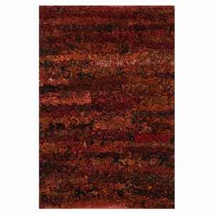 Eliza Shag Hand-Woven Paprika Area Rug