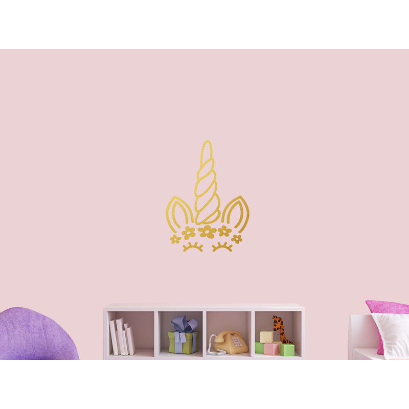 Isabelle Max Unicorn Face Silhouette Wall Decal Wayfair