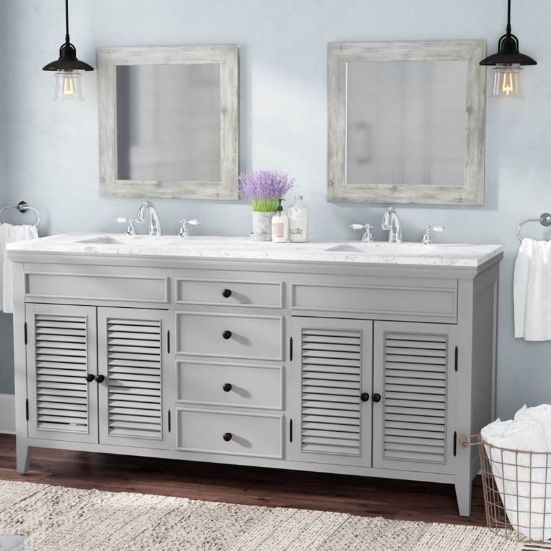 Laurel Foundry Modern Farmhouse Grovetown 73 Double Bathroom Laurel Foundry Modern Farmhouse