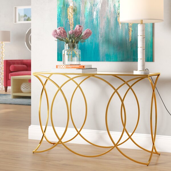 Edgware Geometric Console Table By Everly Quinn