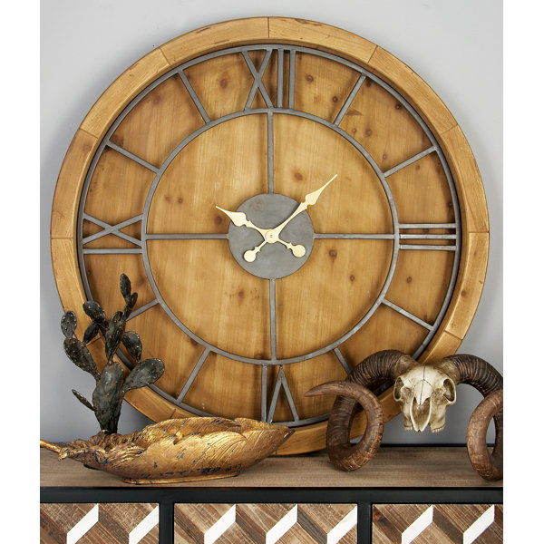 Oversized Wood and Metal 40 Wall Clock by Cole & Grey| @ $293.00