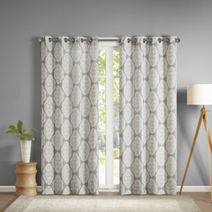Gottberg Ikat Room Darkening Grommet Single Curtain Panel