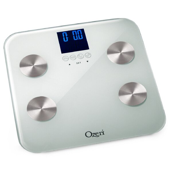 Touch 440 lbs Total Body Bath Scale - Auto Recognition and Infant Tare Technology by Ozeri