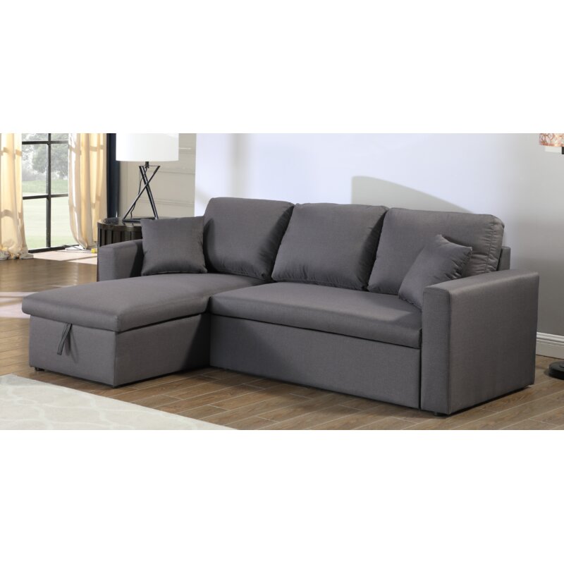 Winston Porter Allanton Left Hand Facing Sleeper Sectional & Reviews ...