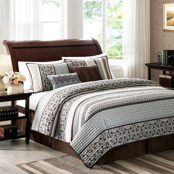 Hanley 5 Piece Reversible Coverlet Set by Alcott H