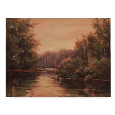 'Sunrise Lake' Acrylic Painting Print on Wrapped Canvas Charlton Home® Size: 24