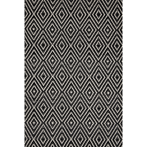 Hand-Woven Black Indoor/Outdoor Area Rug by Dash and Albert Rugs