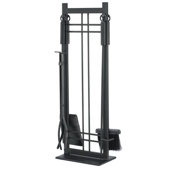 Preston 5 Piece Steel Fireplace Tool Set by Pleasant Hearth