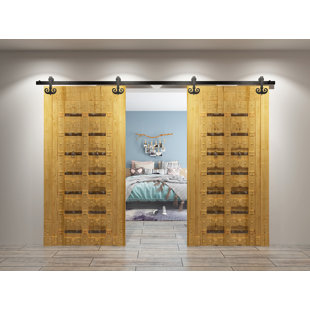 Double Barn Door Track Kit Wayfair Double Mustache Barn Door Hardware