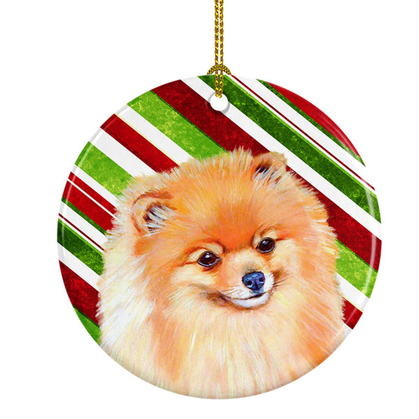 pomeranian christmas ornament