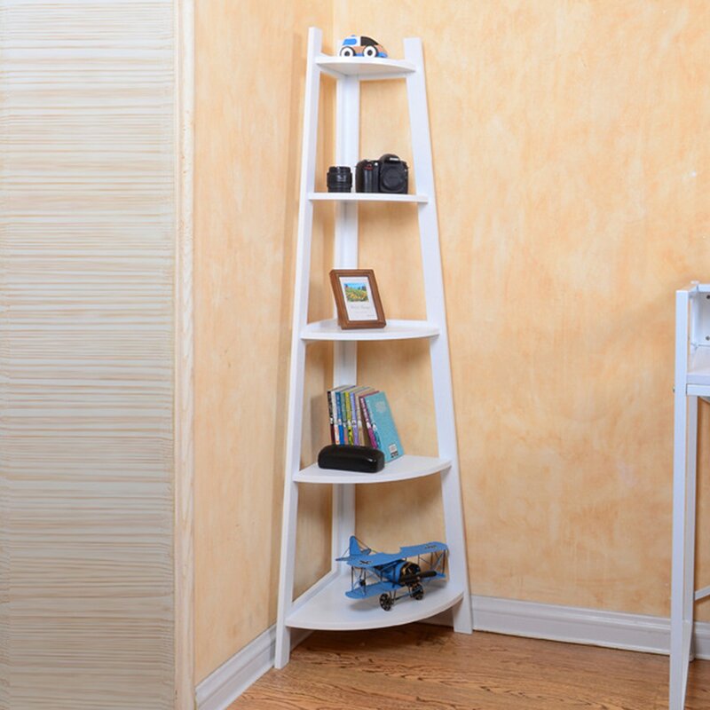 Unique Wood Corner Bookcase Info