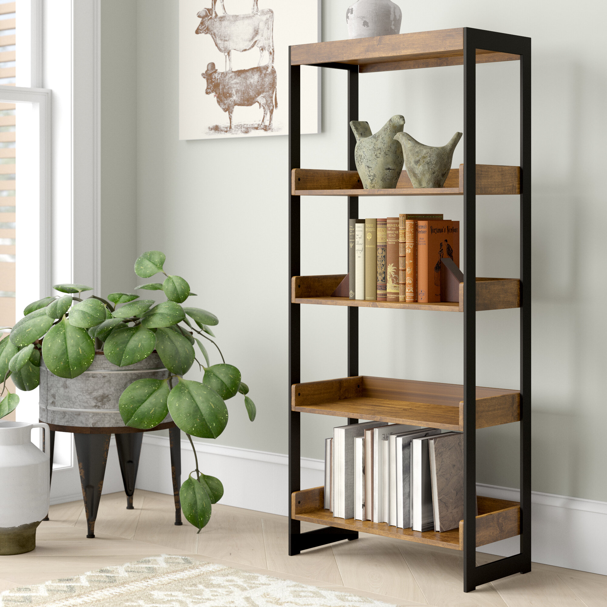 Laurel Foundry Modern Farmhouse Enes Etagere Bookcase Reviews