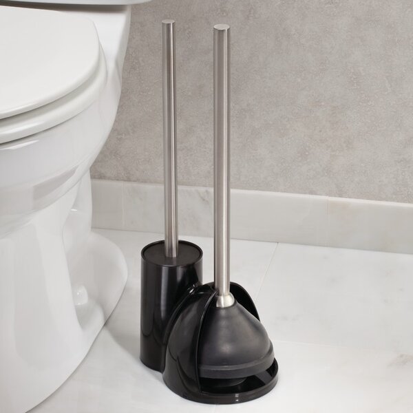 Toilet Bowl Brush and Plunger Set by InterDesign