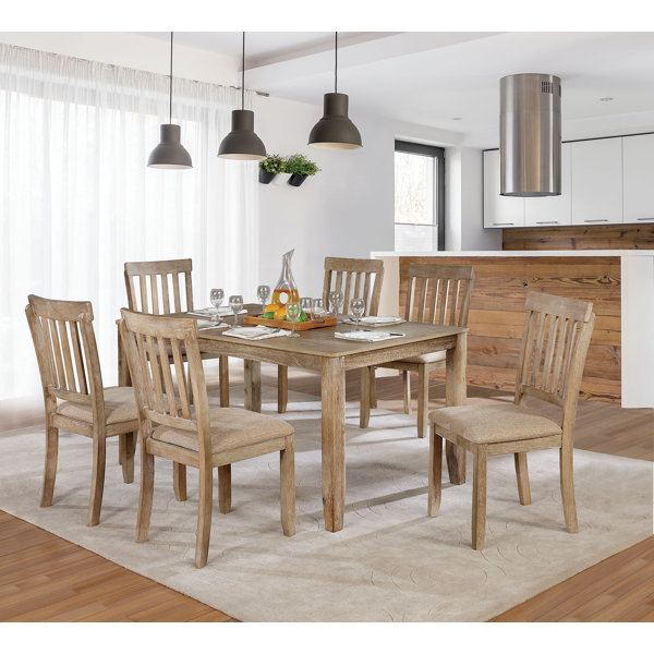 Best #1 Orsi 7 Piece Dining Table Set By Loon Peak Today Sale Only