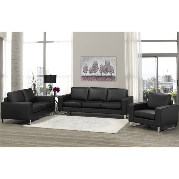 Keown 3 Piece Leather Living Room Set By Orren Ellis No Copoun