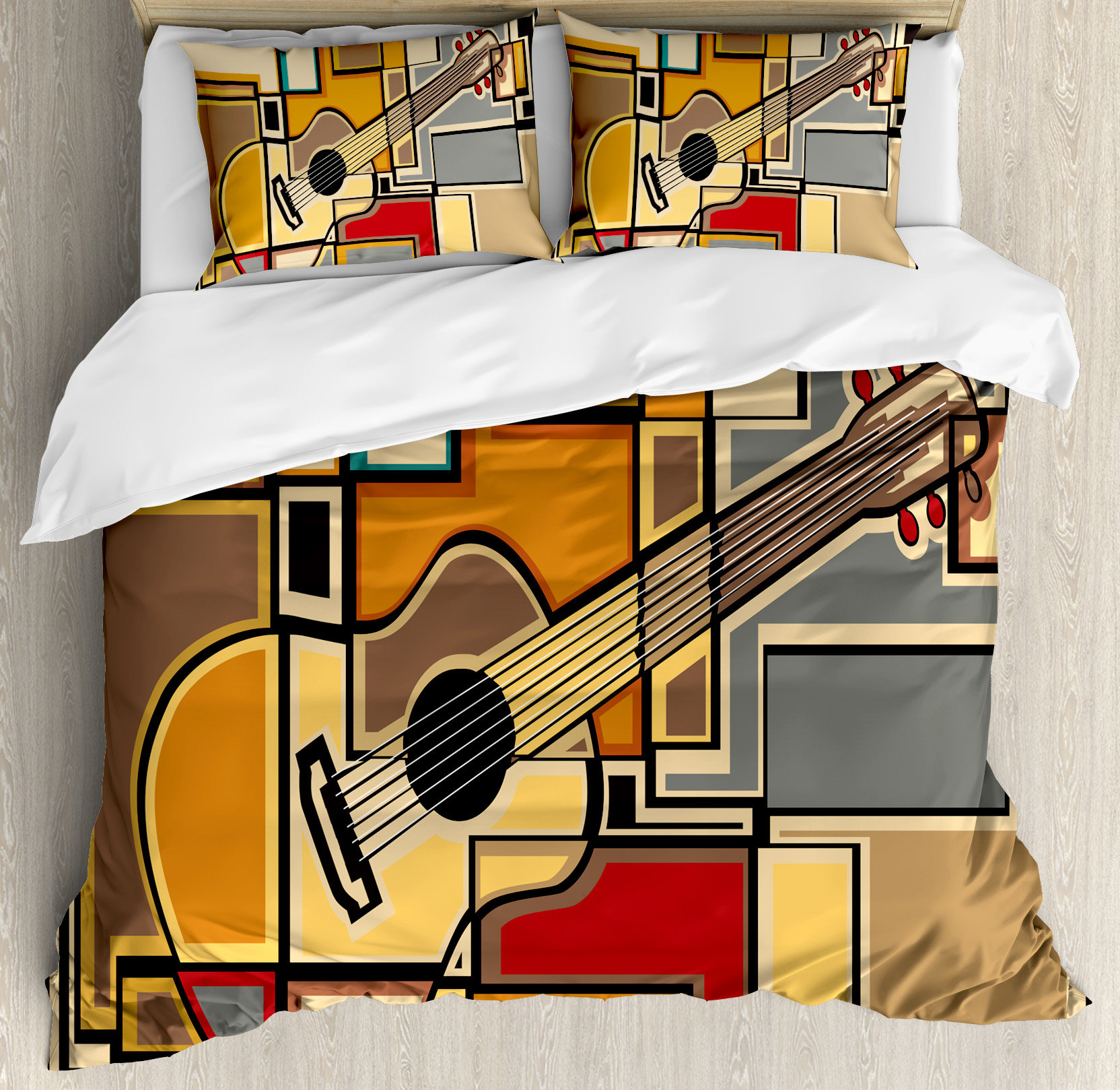 East Urban Home Music Funky Fractal Geometric Square Shaped