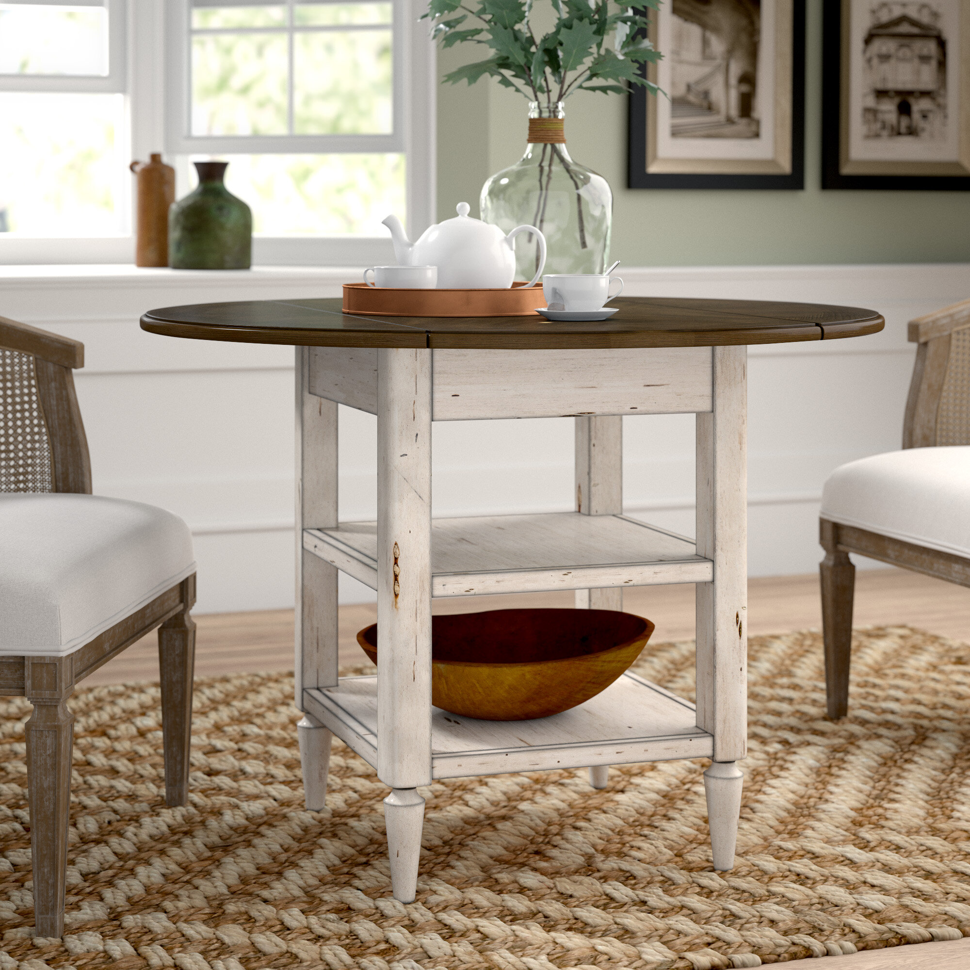 Round Dining Room Tables With Leaves : Signature Design By Ashley Surrey 5 Piece Round Drop Leaf Table Set Crowley Furniture Mattress Dining 5 Piece Sets - The legged or pedestal kitchen table leaves can be extended to make the table a circle or rectangle, depending on which style you prefer.