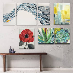 'Goldfish' by Norman Wyatt Jr. - 3 Piece Wrapped Canvas Painting Print Set