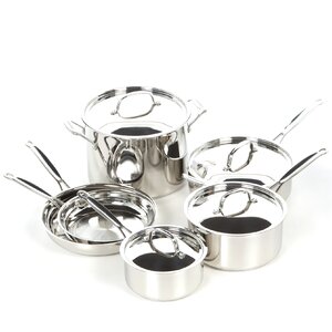 Chef's Classic Stainless Steel 10 Piece Cookware Set