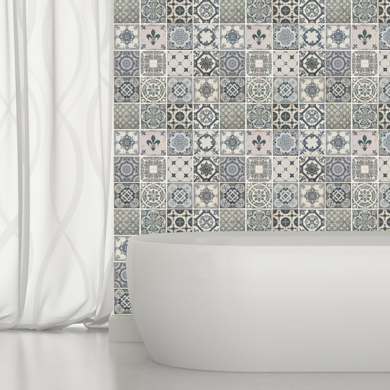 World Menagerie Kamberk Vintage Tiles Wall Sticker Wayfair Co Uk Kamberk Vintage Tiles Wall Sticker