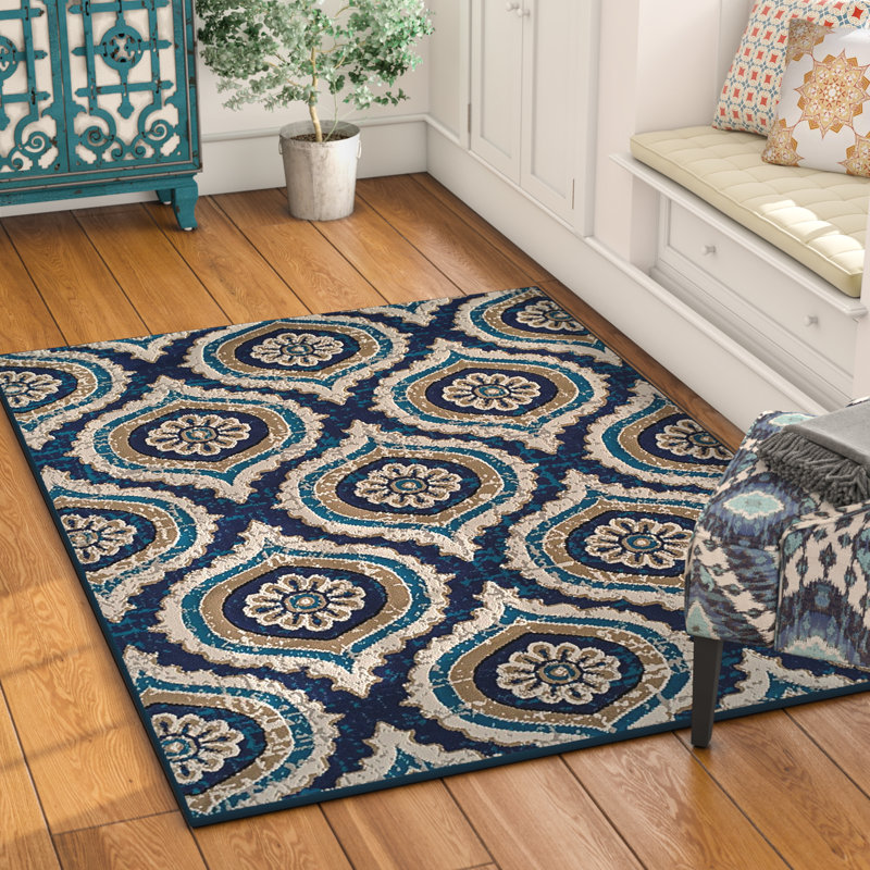 Sol 72 Outdoor Adella Blue Beige Indoor Outdoor Area Rug Reviews