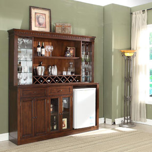 Back Bar With Hutch Wayfair Chiaramonte Back Bar With Wine Storage