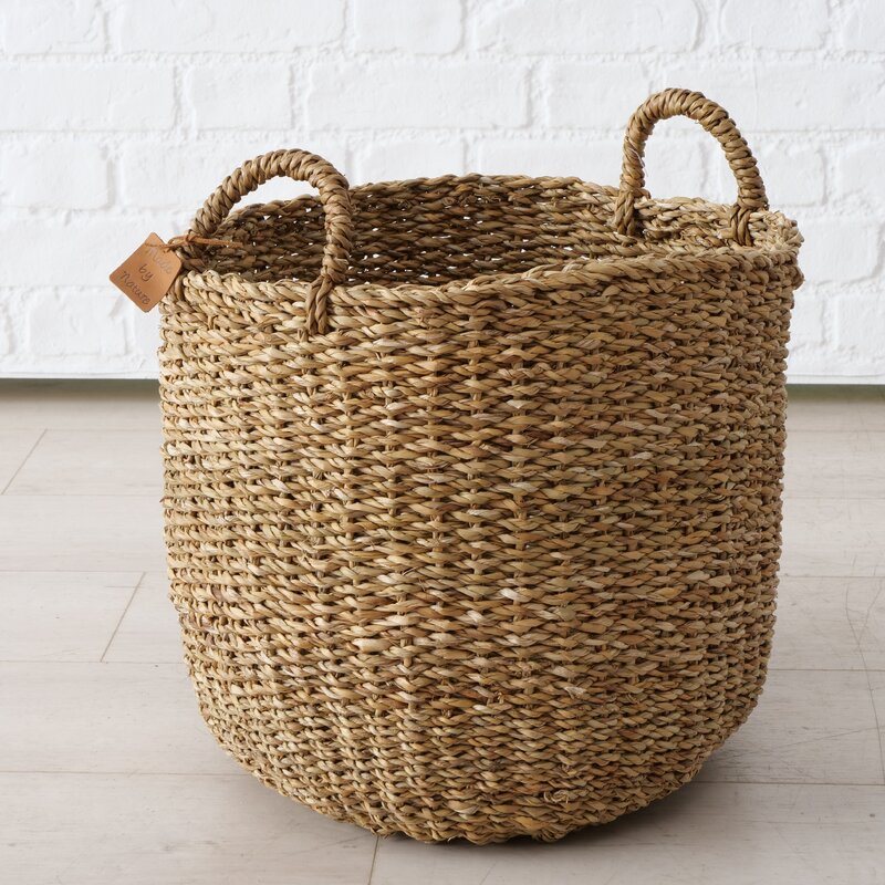 cloth lined storage baskets
