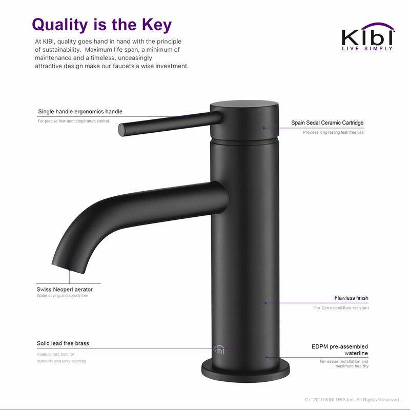Kibi Usa Circular Single Hole Bathroom Faucet Reviews Wayfair