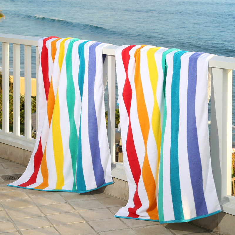 Laguna Beach Textile Company Plush Rainbow Beach Towel & Reviews Wayfair