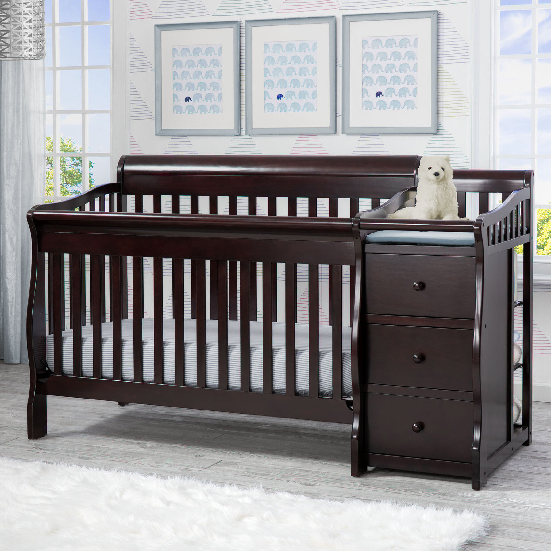 delta children princeton junction convertible crib n changer