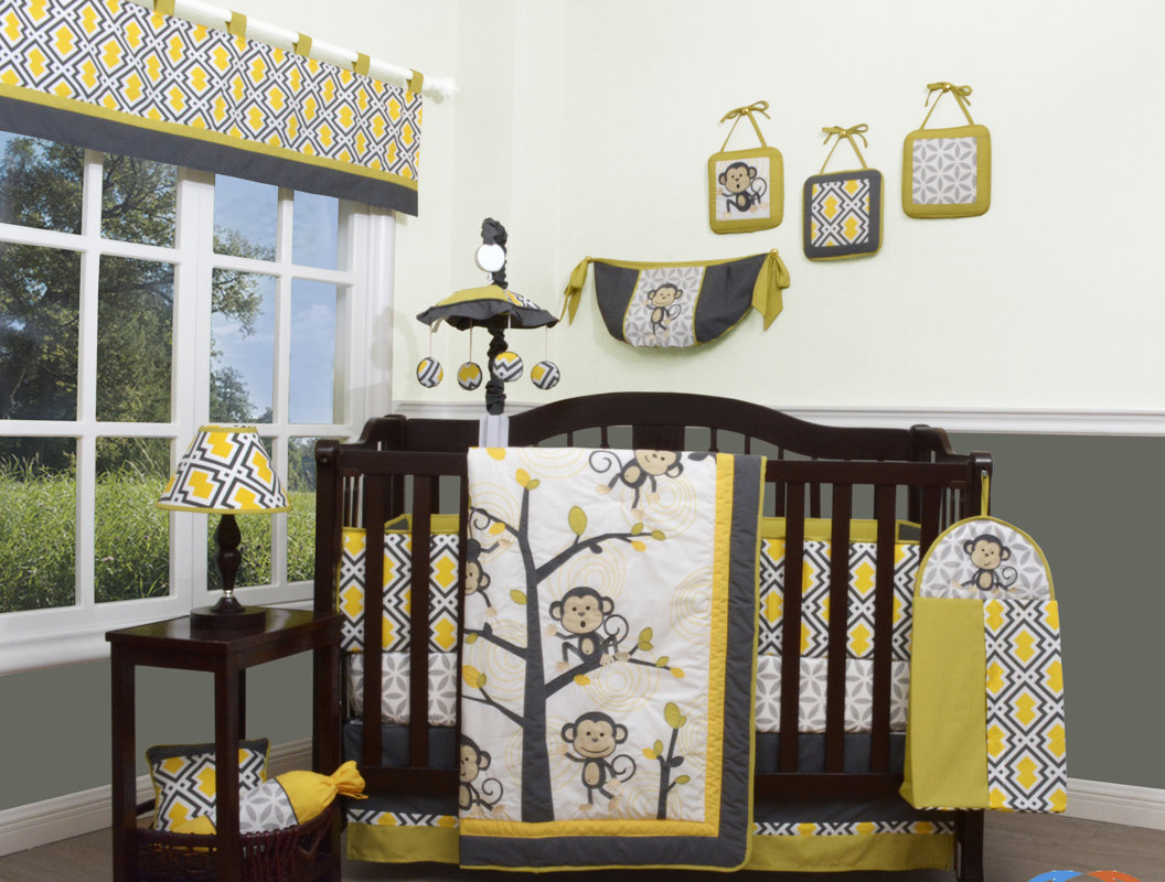 monkey themed baby bedding