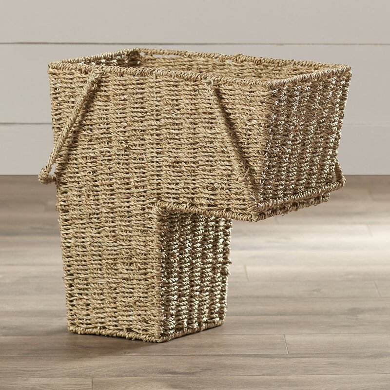 Bertram Wicker Sea Grass Stair Basket And Reviews Joss And Main