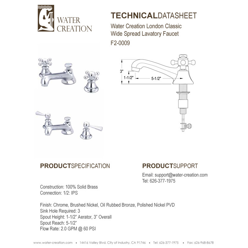 Dcor Design Carlson Widespread Bathroom Faucet With Drain Assembly