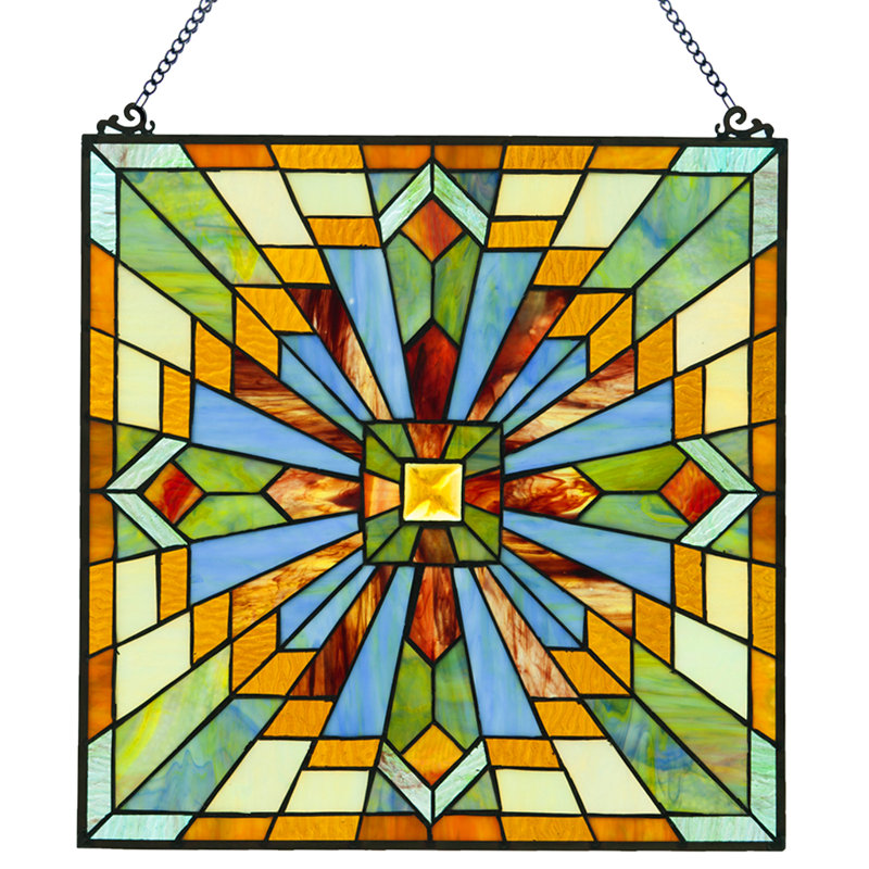 River of Goods Mission Stained Glass Clouds in the Sky Window Panel