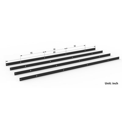 Straight Strap Bypass Barn Door Hardware Kit Homacer Track Length 132 in