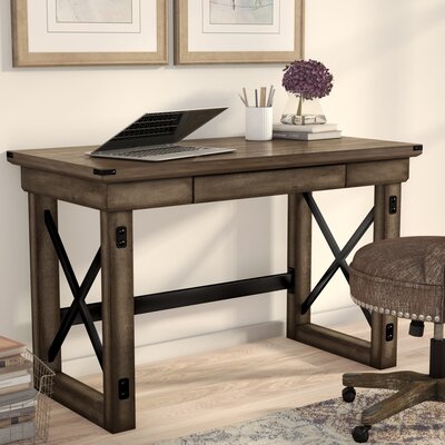 gladstone writing desk rustic gray