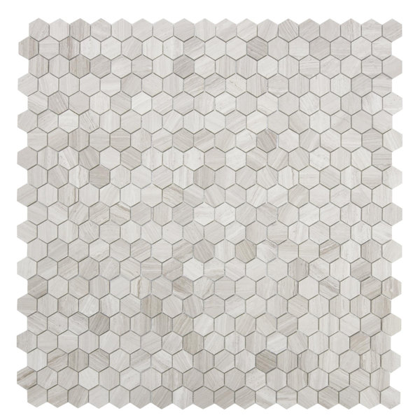Cooper Hexagon 1 x 1 Marble Mosaic Tile in White