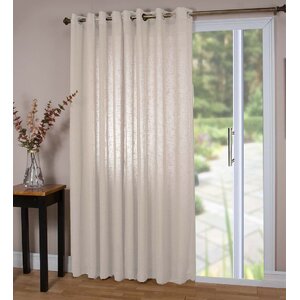 Solid Semi-Sheer Grommet Single Curtain Panel