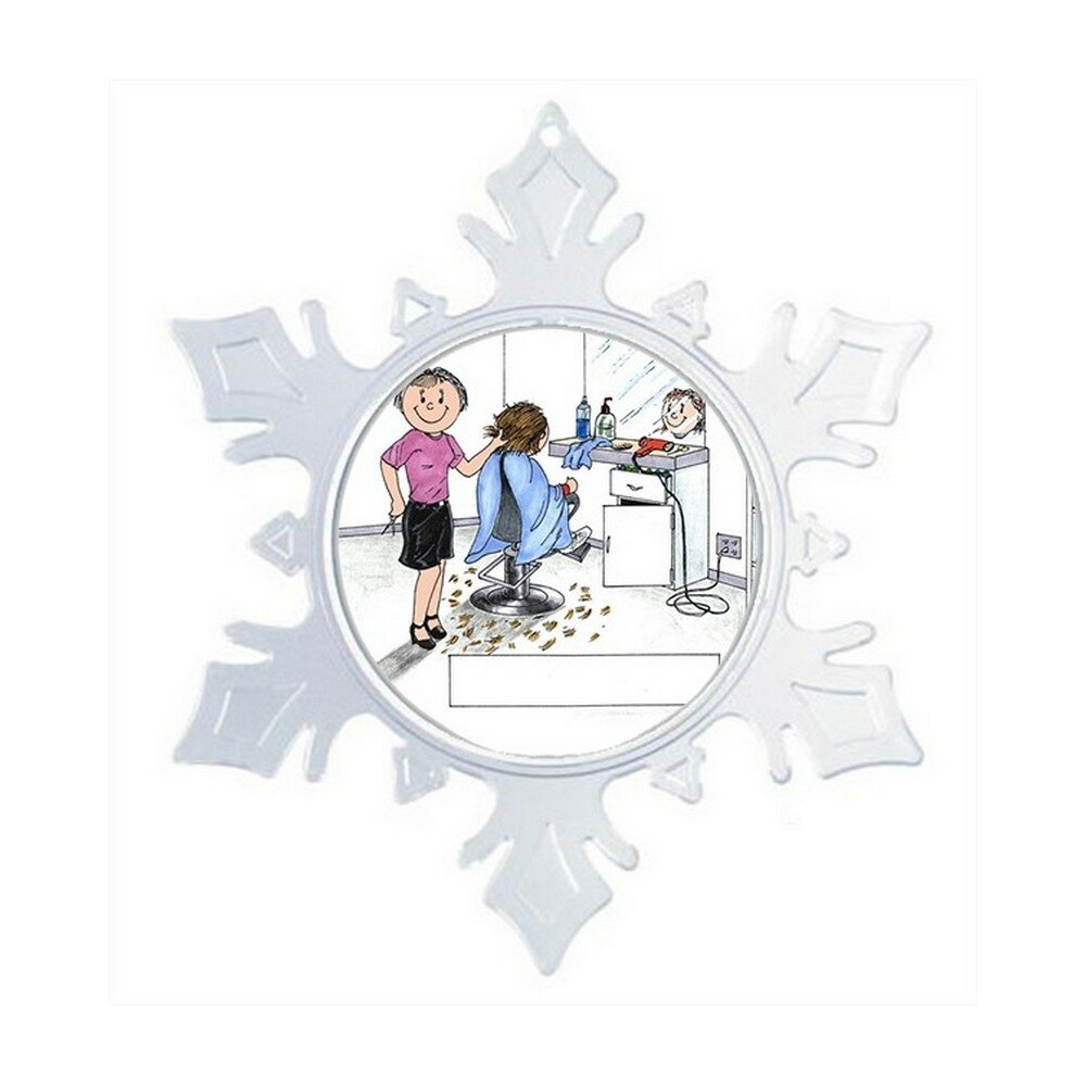 The Holiday Aisle Personalized Friendly Folks Cartoon Snowflake