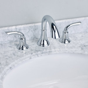 Friendyu00ae Double Handle Deck Mount Widespread Bathroom Faucet